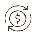 money revolving icon